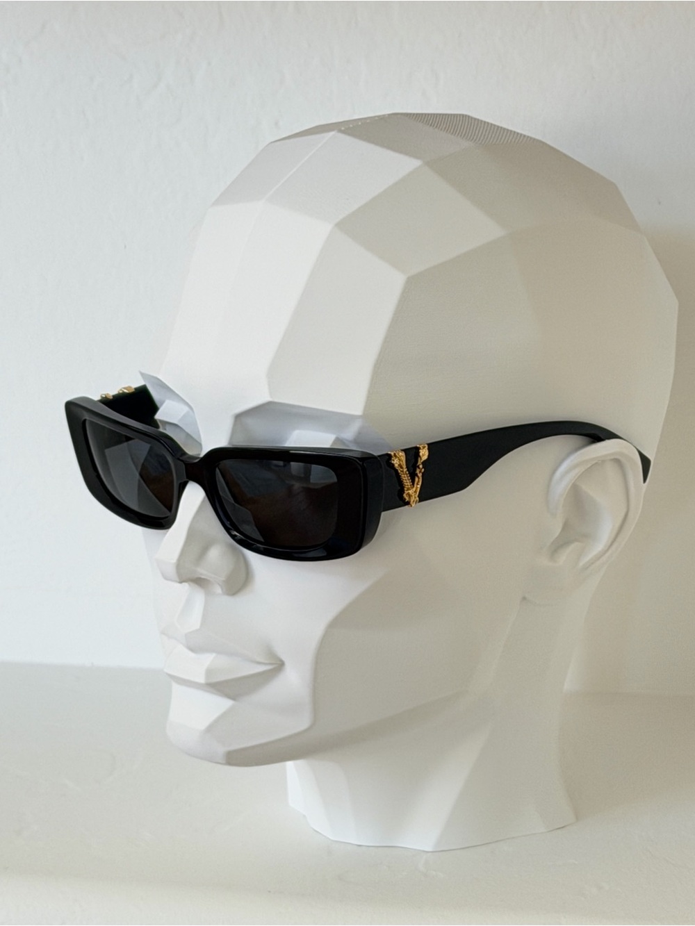 🖤Versace Black and Gold Rectangular Sunglasses